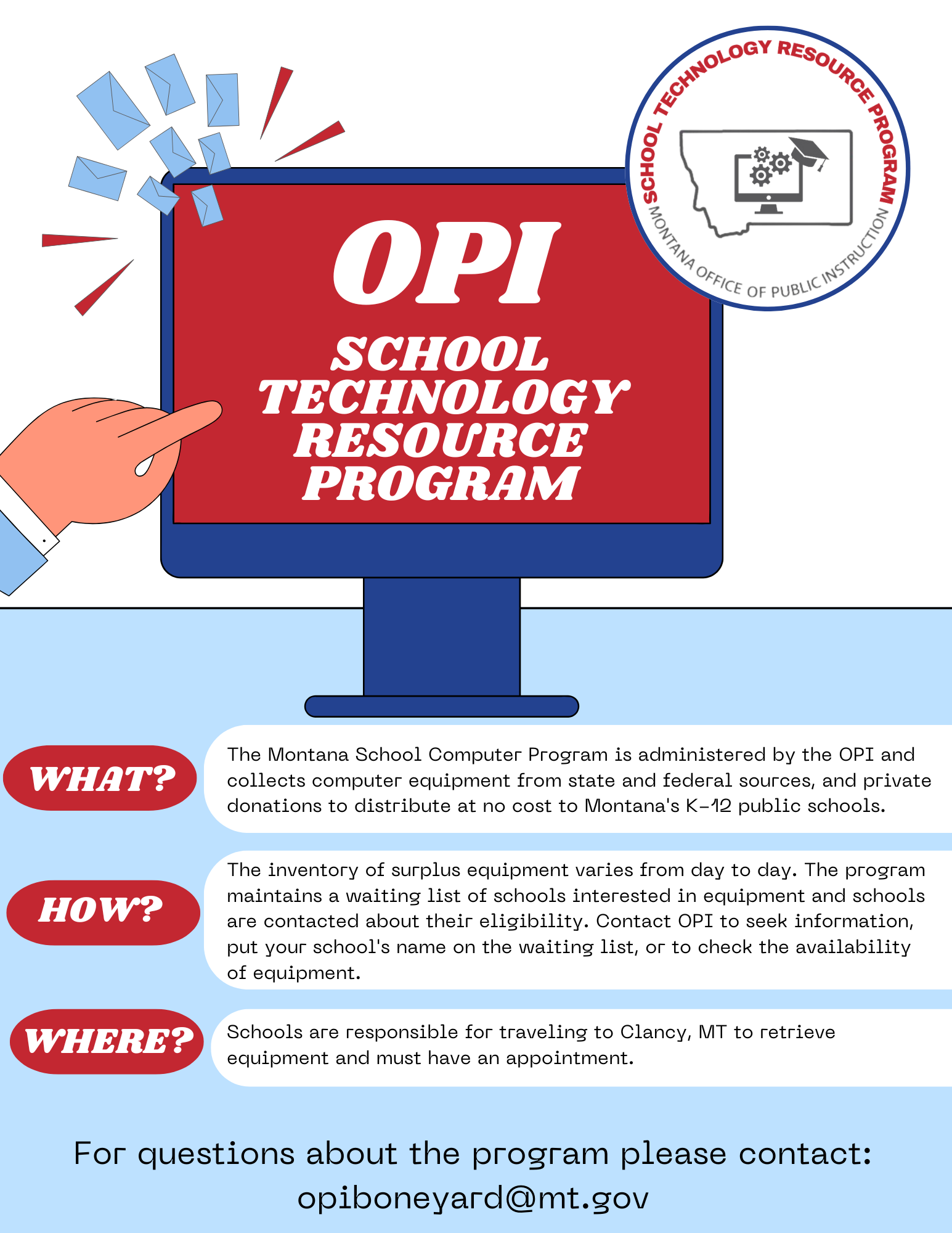 OPI- School Technology Resource Program Printable Flyer